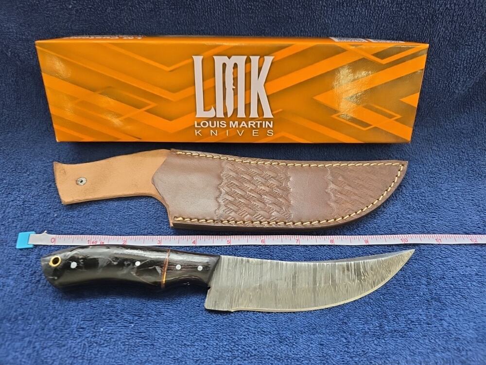 Hunting Bowie Knife 10.25 Inch Custom Forged Damascus Blade LMK Knives #7418